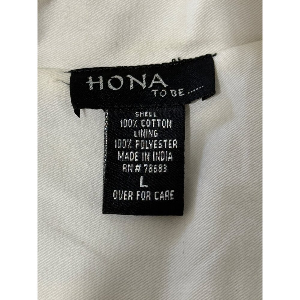 Vintage Hona To Be Butterfly Print Jacket Blazer Women's Size M Cotton White - Picture 4 of 7